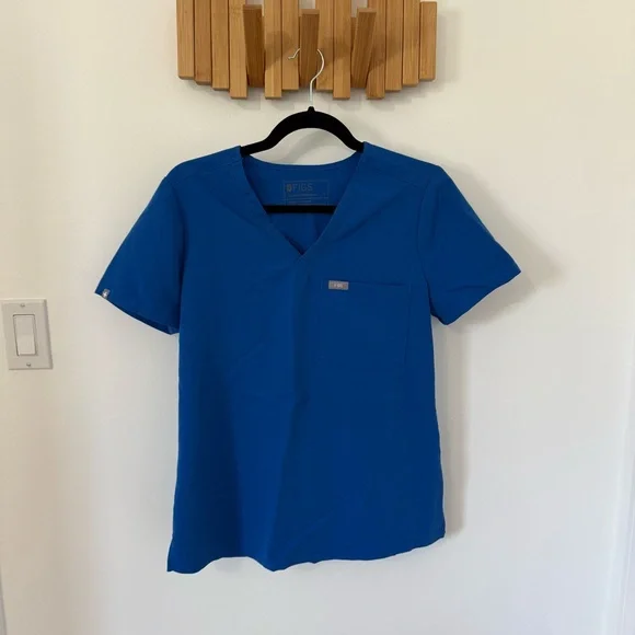 Figs Royal Blue Scrub Set, Shirt and Pants, Size Small, Technical Collection - Picture 2 of 14